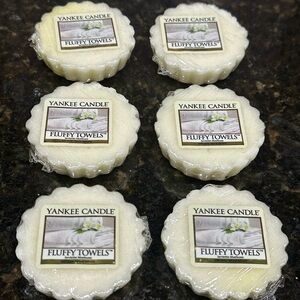 NEW Yankee Candle Fluffy Towels Tarts Wax Melts Candles RARE 6 count HTF